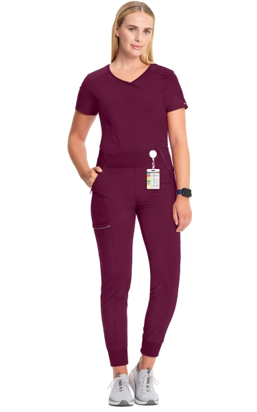 Pantaloni Medicali Antimicrobieni Jogger Cherokee PROTX2® - Infinity | Wine - Img 2