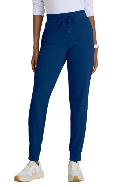 Pantaloni Medicali Jogger cu Talie Medie Hex Jacquard Boost - Barco One | Indigo