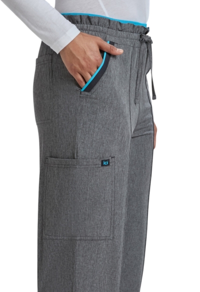 Pantaloni Medicali Koi Happiness Raelynn - Basics | Heather Grey/Electric Blue - Img 2
