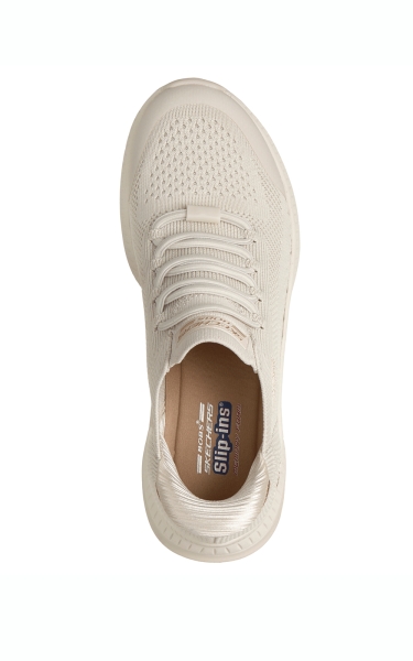 Pantofi Skechers dama Slip-Ins - Bobs Squad 4 - Dire Step | Off White - Img 4