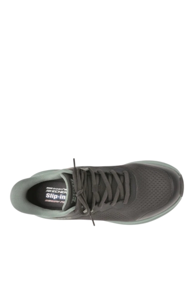 Pantofi Skechers Slip-Ins - Bobs Skillz | Charcoal/Green - Img 4