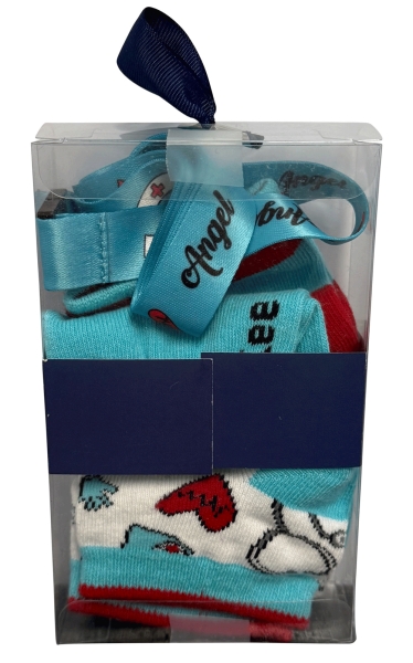 Set 2 Perechi Sosete Textile Cherokee Lanyard in Nurse Angels + Suport Ecuson - Img 4