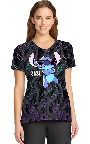 Bluză Medicală Cherokee - Disney Tooniforms | Stitch Too Cool