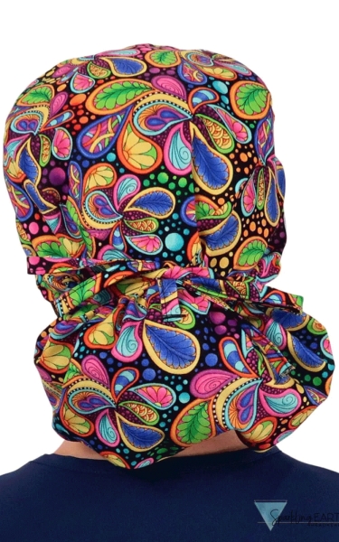 Boneta chirurgicala par lung Bright Flower Paisley - Img 4