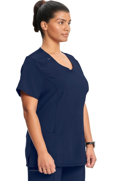 Halat Medical Antimicrobian Cherokee PROTX2® cu Decolteu Rotund - Infinity | Navy - Img 5