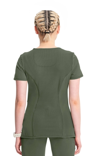 Halat medical antimicrobian Cherokee PROTX2® Mock Wrap - Infinity | Olive - Img 3