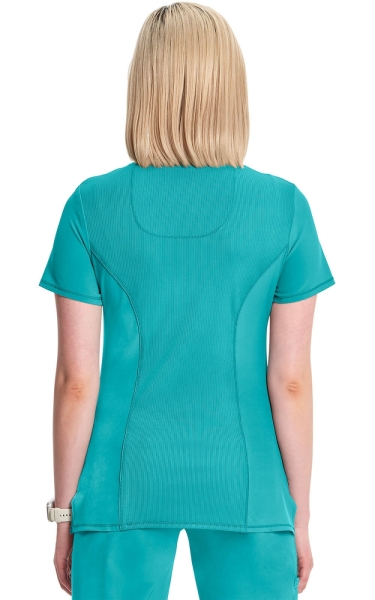 Halat medical antimicrobian Cherokee PROTX2® Mock Wrap - Infinity | Teal Blue - Img 3