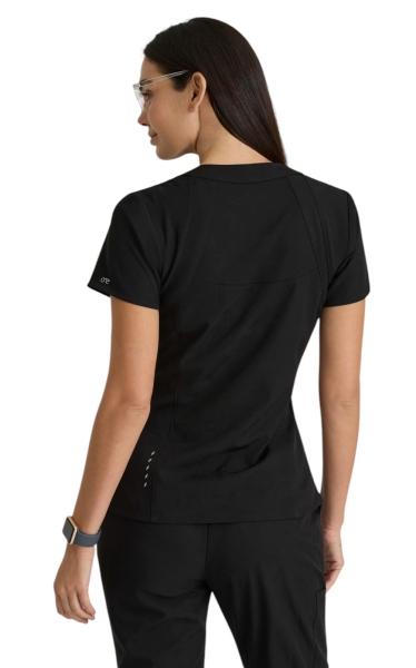 Halat Medical Antistatic Hex Jacquard Racer - Barco One | Black - Img 2