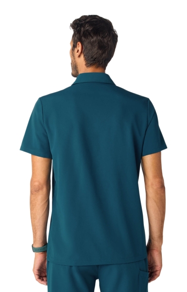 Halat Medical Jaanuu Polo UltraLAST cu Barieră Fluidă – Calderon | Caribbean Blue - Img 2