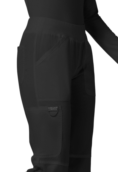 Pantaloni Medicali Cherokee cu Talie Elastică - WW Revolution | Black - Img 5