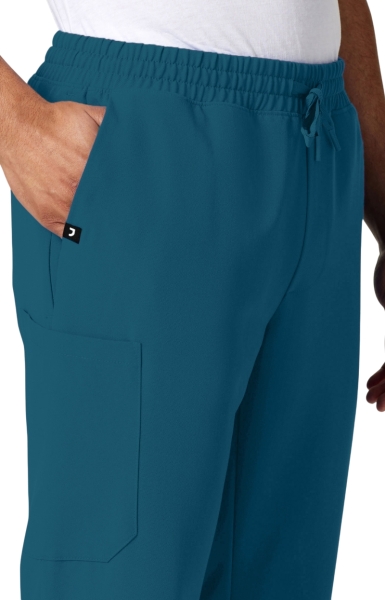 Pantaloni Medicali Jaanuu UltraLAST cu Barieră Fluidă – Rhodes | Caribbean Blue - Img 4