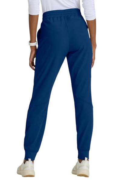 Pantaloni Medicali Jogger cu Talie Medie Hex Jacquard Boost - Barco One | Indigo - Img 2
