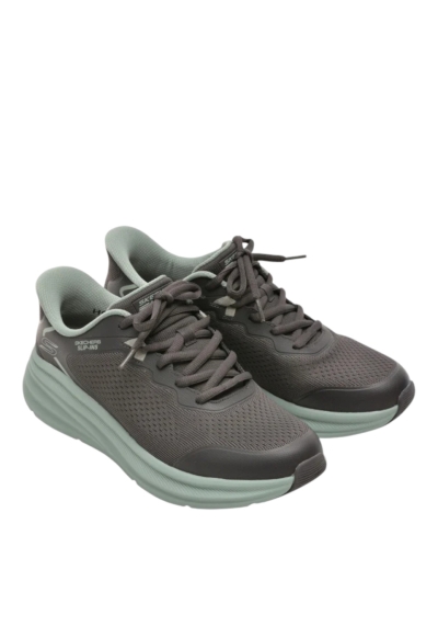 Pantofi Skechers Slip-Ins - Bobs Skillz | Charcoal/Green - Img 2