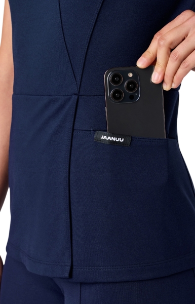 Bluză Medicală Jaanuu UltraSOFT – Isla | Midnight Navy - Img 5