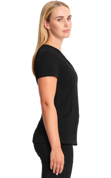 Halat medical antimicrobian Cherokee PROTX2® Mock Wrap - Infinity | Black - Img 4