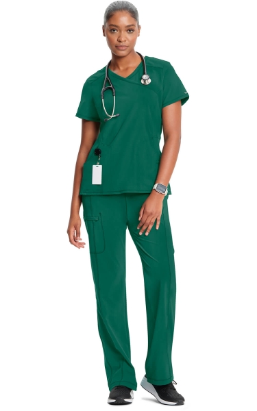 Halat medical antimicrobian Cherokee PROTX2® Mock Wrap - Infinity | Hunter Green - Img 4