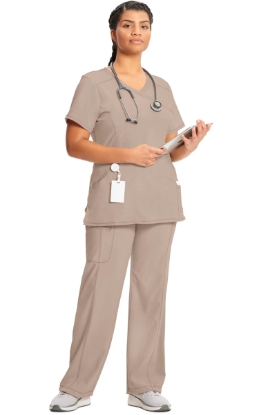 Halat medical antimicrobian Cherokee PROTX2® Mock Wrap - Infinity | Khaki - Img 2