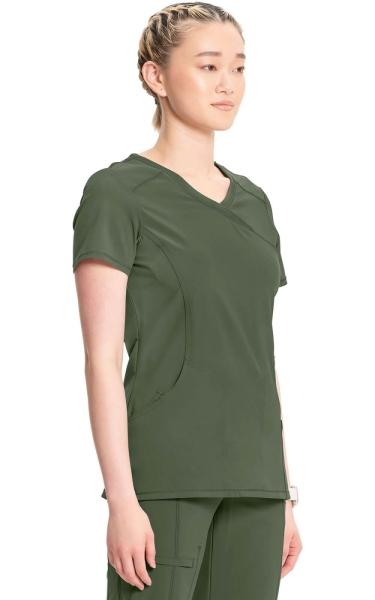 Halat medical antimicrobian Cherokee PROTX2® Mock Wrap - Infinity | Olive - Img 4