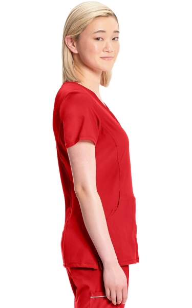 Halat medical antimicrobian Cherokee PROTX2® Mock Wrap - Infinity | Red - Img 4