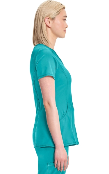 Halat medical antimicrobian Cherokee PROTX2® Mock Wrap - Infinity | Teal Blue - Img 4