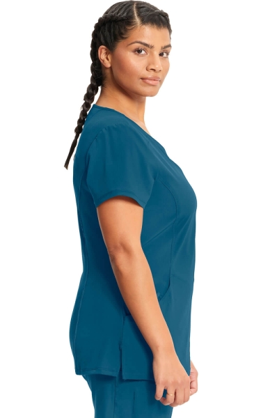 Halat medical antimicrobian Cherokee PROTX2® Mock Wrap - Infinity | Carribbean Blue - Img 4