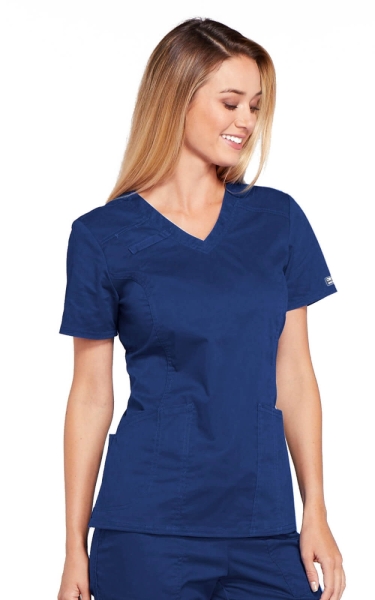 Halat Medical Cambrat pentru Femei Navy | Cherokee WorkWear Core Stretch - Img 4