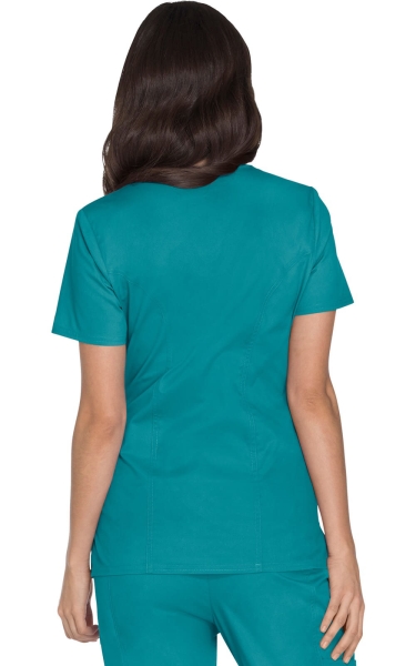 Halat Medical - Cherokee WorkWear - Mock Wrap Core Stretch | Teal Blue - Img 2