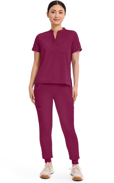 Halat Medical Healing Hands Macy - HH Works | Wine - Img 2