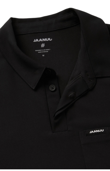 Halat Medical Jaanuu Polo UltraLAST cu Barieră Fluidă – Calderon | Black - Img 3