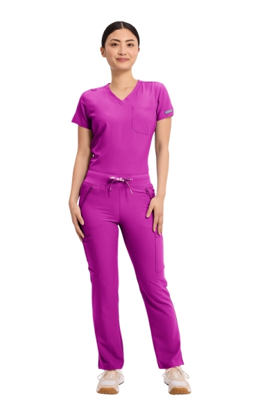 Pantaloni Medicali Drepți Insight - Back to the Fuschia | Med Couture - Img 8
