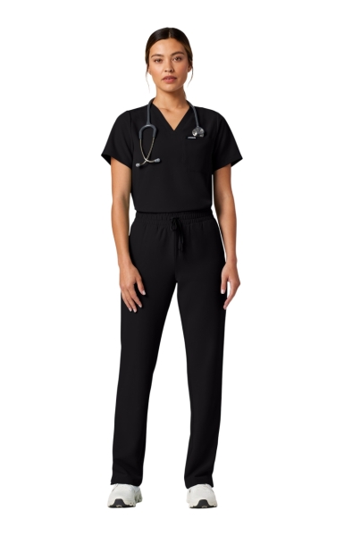 Pantaloni Medicali Jaanuu UltraLAST cu Talie Înaltă – Kerr | Black - Img 5