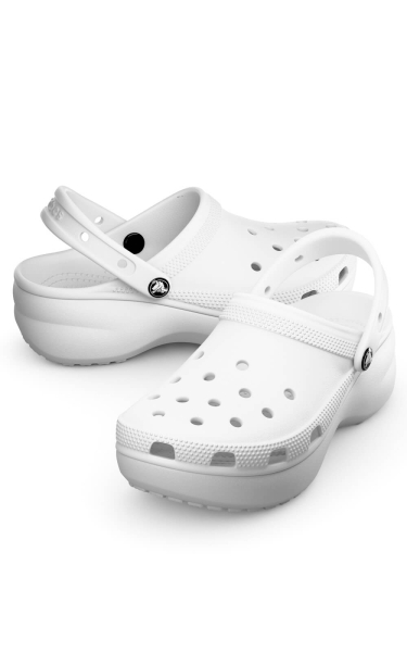 Saboți Crocs - Classic Platform Clog | White - Img 3