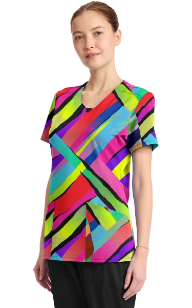 Bluză Medicală Cherokee - Infinity | Color Block Stripe - Img 4