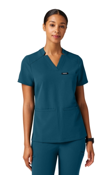 Bluză Medicală Jaanuu UltraLAST Cambrată – Helia | Caribbean Blue