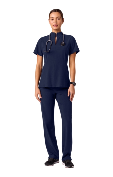 Bluză Medicală Jaanuu UltraLITE – Aria Fit&Flare | Midnight Navy - Img 5