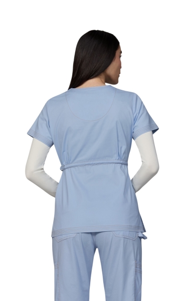 Bluză Medicală Koi Happiness - Katelyn | Glass Blue - Img 3