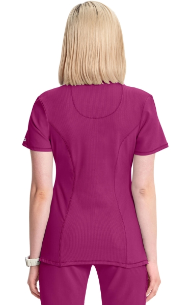 Halat Medical Antimicrobian Cherokee PROTX2® cu Decolteu Rotund - Infinity | Future Fuchsia - Img 2