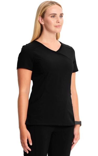 Halat medical antimicrobian Cherokee PROTX2® Mock Wrap - Infinity | Black - Img 5