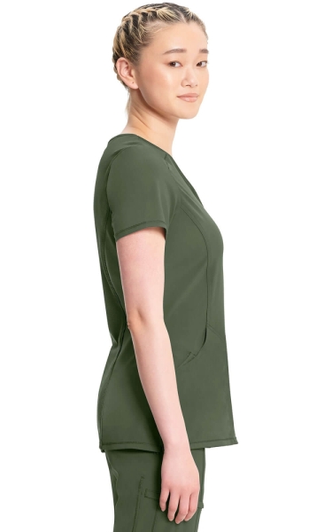 Halat medical antimicrobian Cherokee PROTX2® Mock Wrap - Infinity | Olive - Img 5