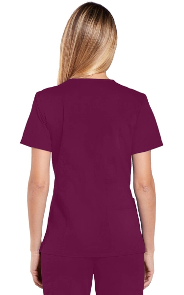 Halat Medical Cambrat pentru Femei Wine | Cherokee WorkWear Core Stretch - Img 2
