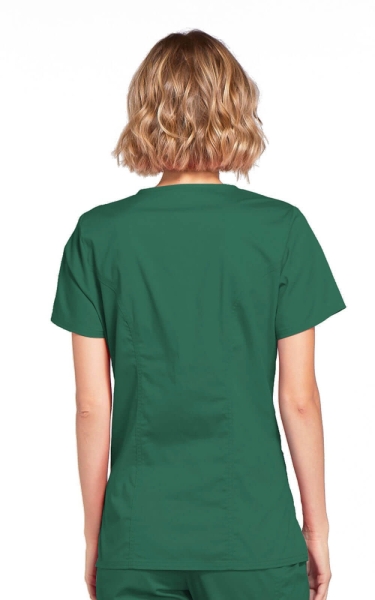 Halat Medical - Cherokee WorkWear - Mock Wrap Core Stretch | Hunter Green - Img 3