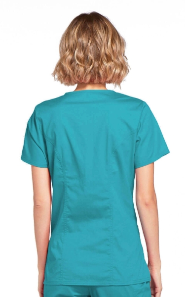 Halat Medical - Cherokee WorkWear - Mock Wrap Core Stretch | Teal Blue - Img 2