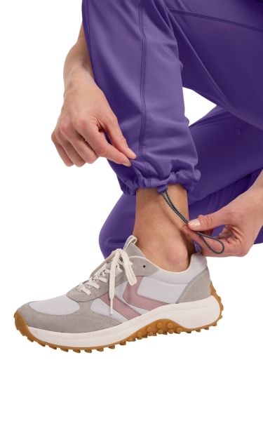 Pantaloni medicali antimicrobieni Cherokee PROTX2® cu talie joasă - Infinity | Pretty n Purple - Img 5