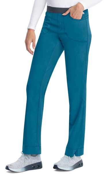 Pantaloni Medicali Antimicrobieni Cherokee PROTX2® Slim cu Talie Joasă - Infinity | Carribean Blue - Img 3