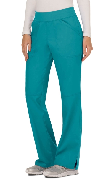 Pantaloni Medicali Cherokee cu Talie Elastică - WW Revolution | Teal Blue - Img 3
