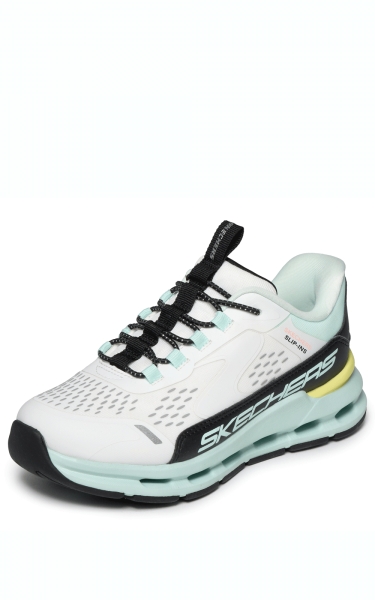 Pantofi Skechers dama Slip-Ins - Glide - Step Vista | White / Turquoise - Img 3