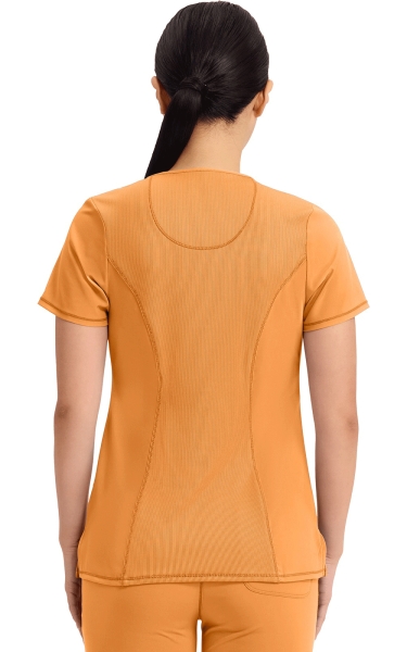 Halat Medical Antimicrobian Cherokee PROTX2® cu Decolteu Rotund - Infinity | Orange Sunrise - Img 2