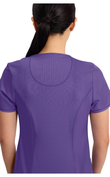 Halat Medical Antimicrobian Cherokee PROTX2® cu Decolteu Rotund - Infinity | Pretty n Purple - Img 5