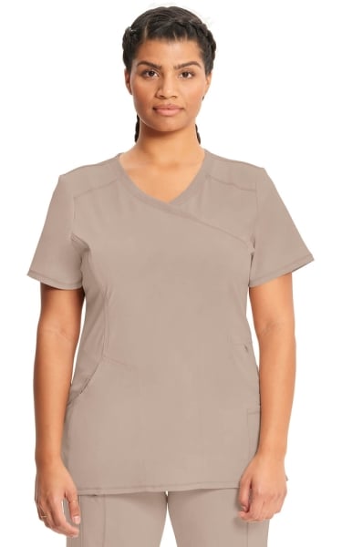 Halat medical antimicrobian Cherokee PROTX2® Mock Wrap - Infinity | Khaki - Img 1