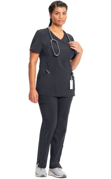 Halat medical antimicrobian Cherokee PROTX2® Mock Wrap - Infinity | Pewter - Img 2